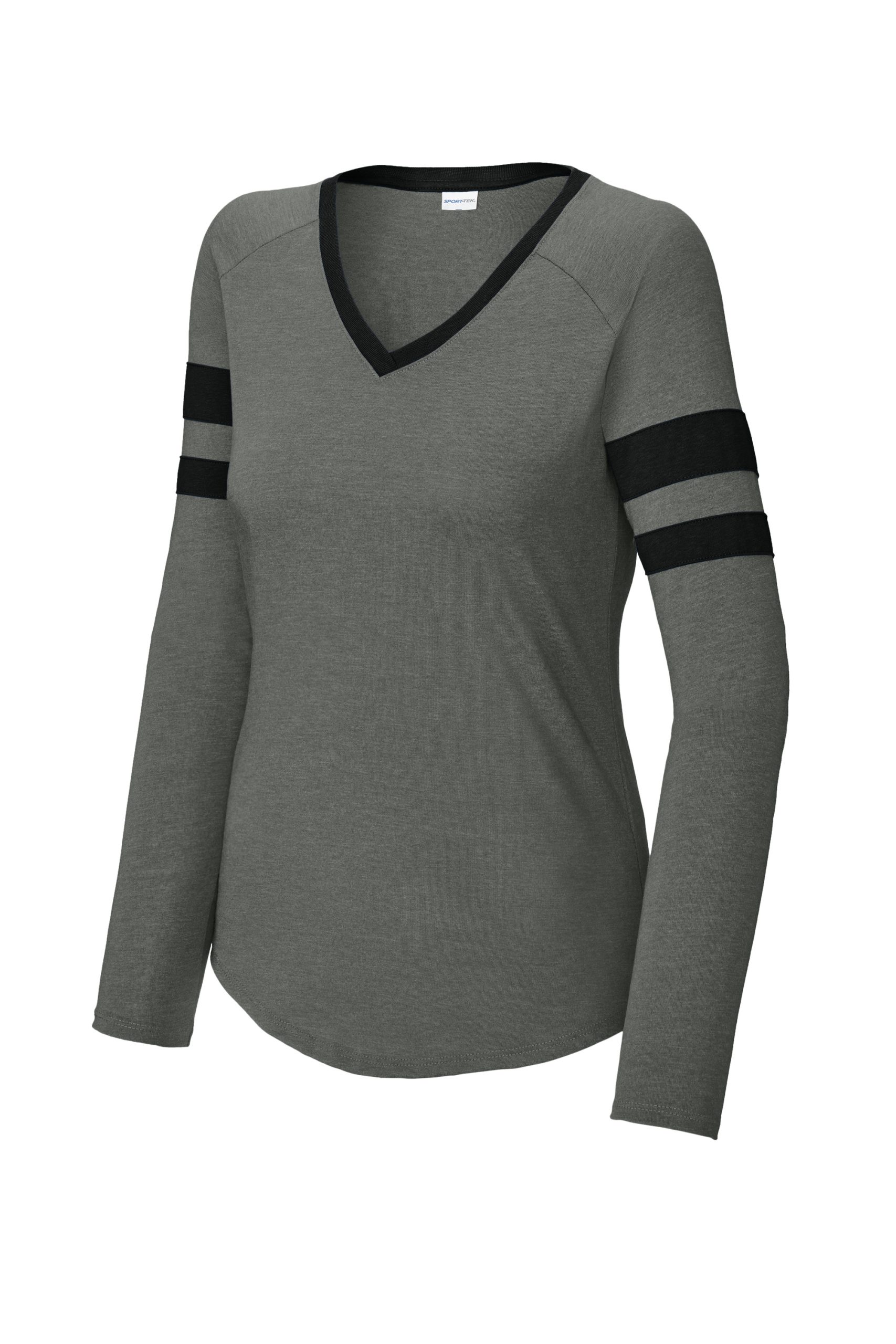Item #LST6043 - Ladies' Halftime Stripe Long Sleeve V-Neck - Image 5