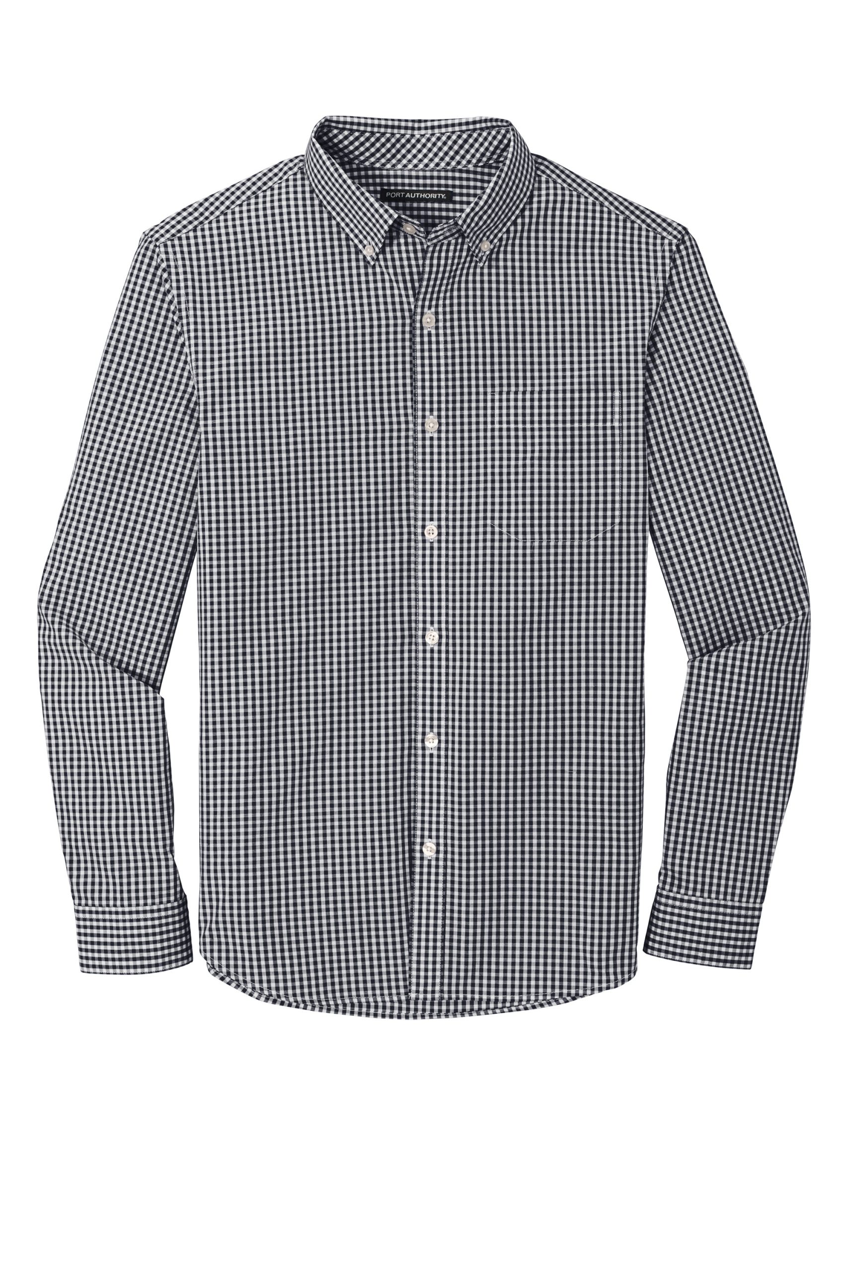 Item #W644 - Broadcloth Gingham Easy Care Shirt - Image 3