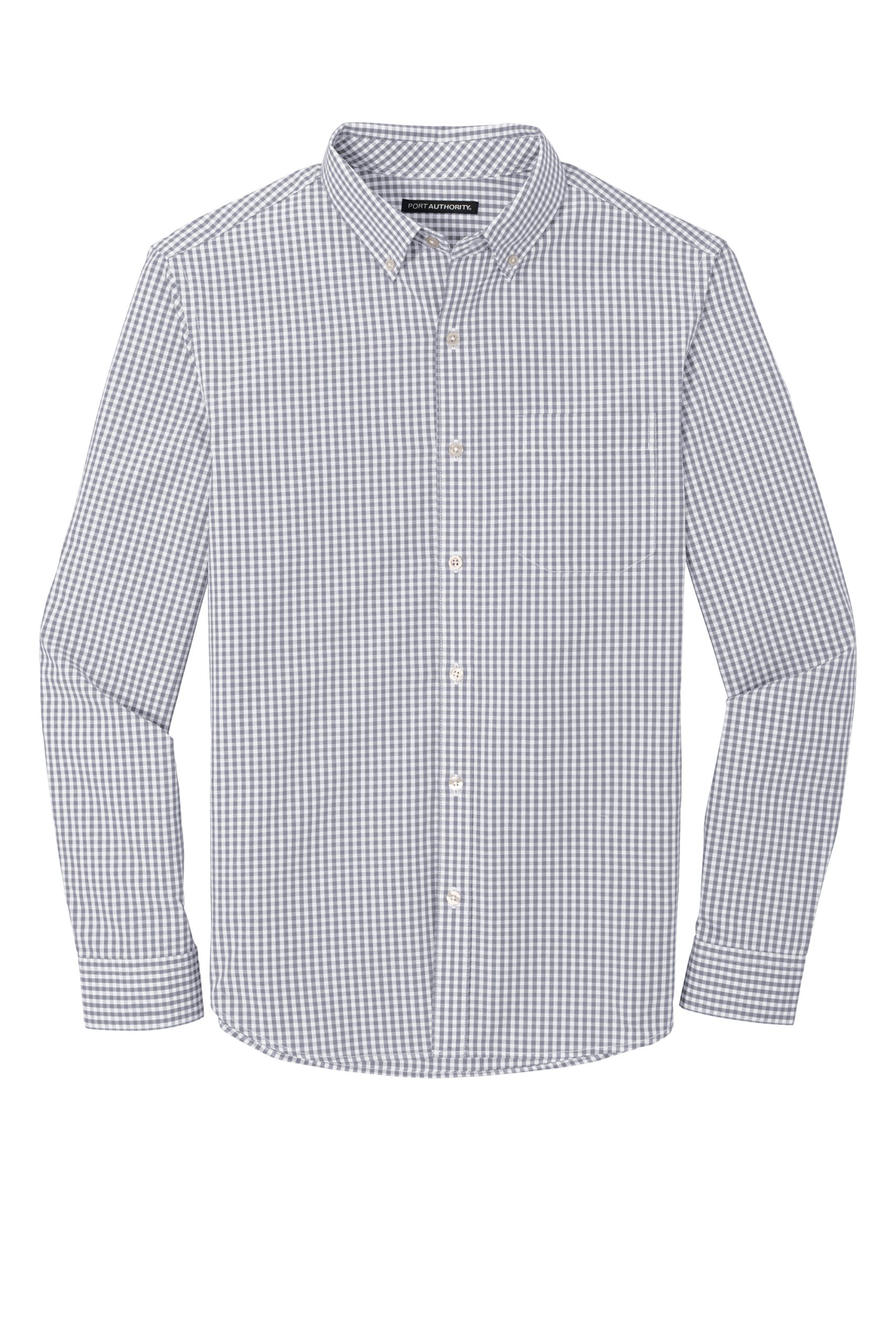 Item #W644 - Broadcloth Gingham Easy Care Shirt - Image 4