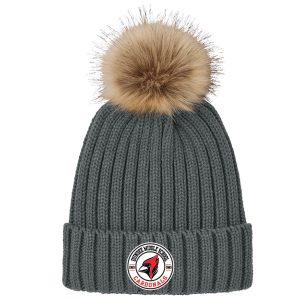 Item #C990- Faux Fur Pom Beanie