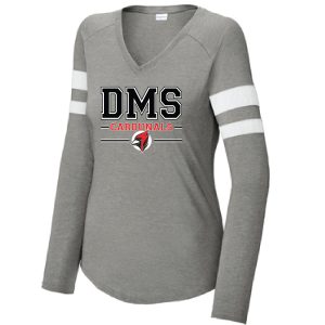 Item # LST6043 - Ladies' Halftime Long Sleeve V-Neck T-Shirt